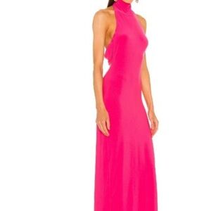 Norma Kamali Vibrant Pink Maxi Dress